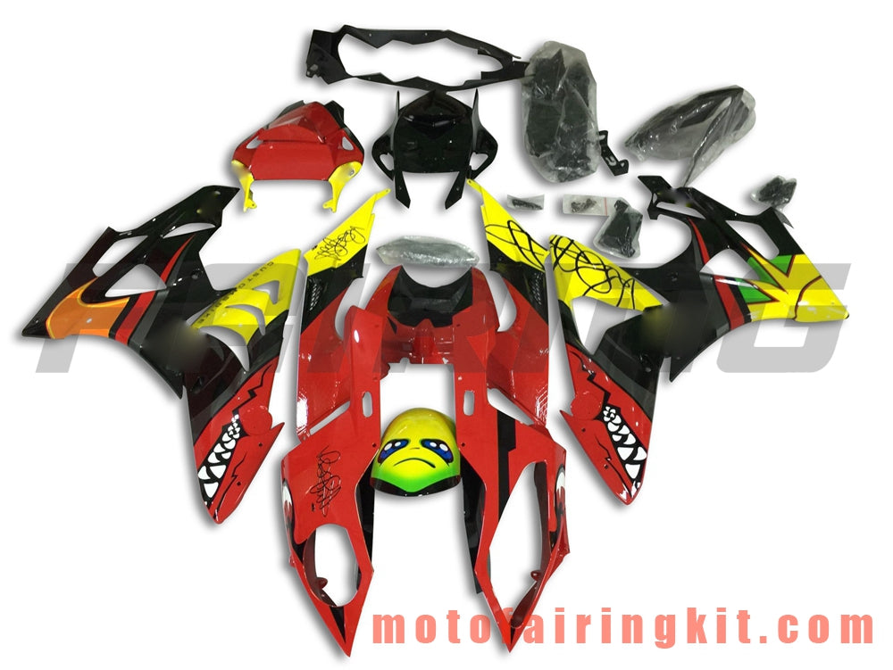 Fairing Kits Fit for S1000RR 2009 2010 2011 2012 2013 2014 S 1000 RR 09 10 11 12 13 14 Plastic ABS Injection Mold Complete Motorcycle Body Aftermarket Bodywork Frame (Red & Yellow) B032