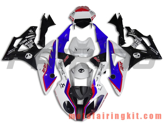 Kits de carenado aptos para S1000RR 2009 2010 2011 2012 2013 2014 S 1000 RR 09 10 11 12 13 14 Molde de inyección de plástico ABS Carrocería completa para motocicleta Carrocería de posventa Marco (blanco y azul) B034