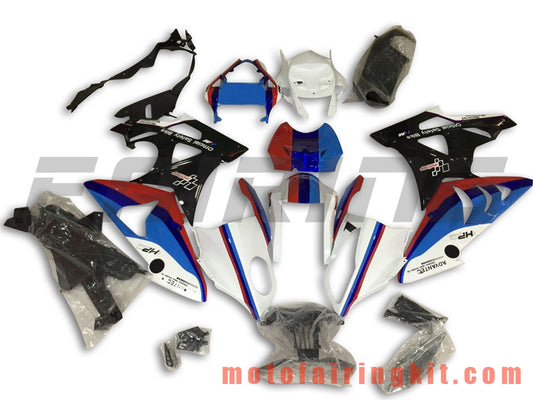 Fairing Kits Fit for S1000RR 2009 2010 2011 2012 2013 2014 S 1000 RR 09 10 11 12 13 14 Plastic ABS Injection Mold Complete Motorcycle Body Aftermarket Bodywork Frame (White & Blue) B036