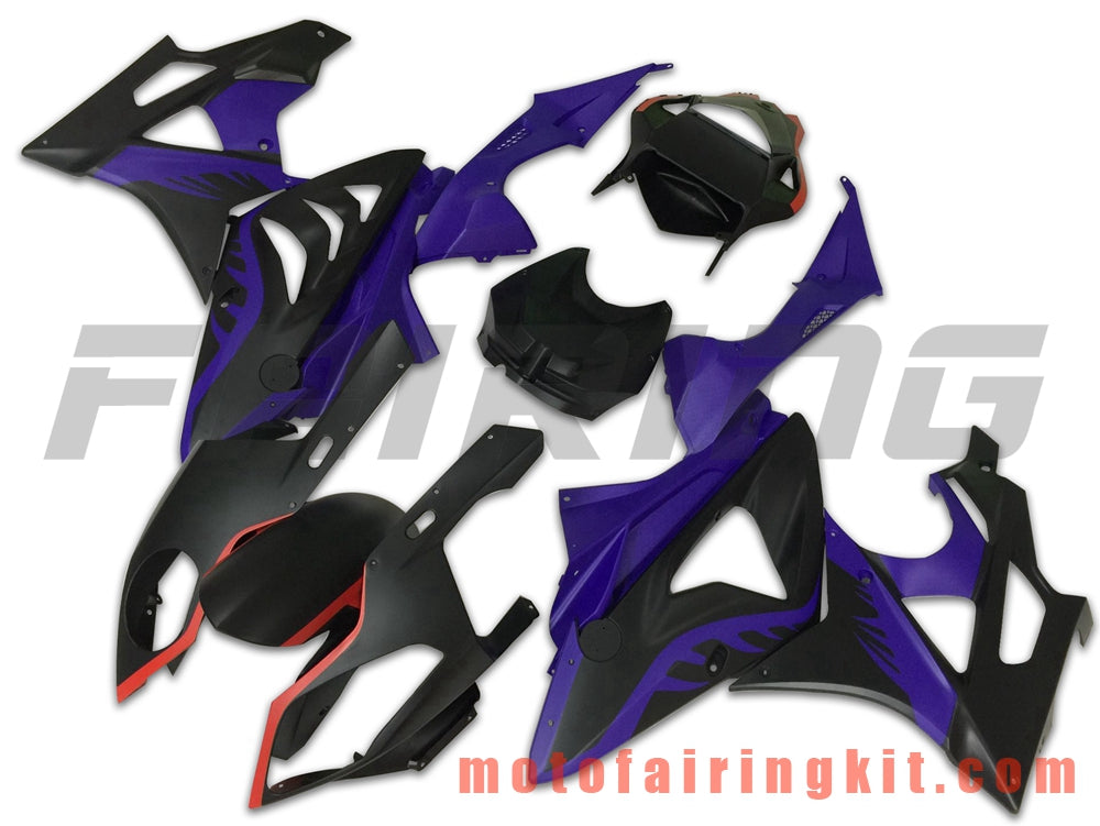 Kits de carenado aptos para S1000RR 2009 2010 2011 2012 2013 2014 S 1000 RR 09 10 11 12 13 14 Molde de inyección de plástico ABS Carrocería completa para motocicleta Carrocería del mercado de accesorios Marco (púrpura y negro) B037