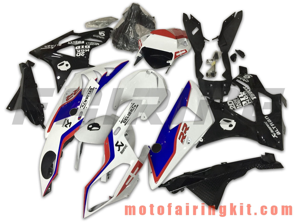 フェアリングキット S1000RR 2009 2010 2011 2012 2013 2014 S 1000 RR 09 10 11 12 13 14 プラスチック ABS 射出成型 完全なオートバイボディ アフターマーケットボディワークフレーム (ホワイト &amp; ブラック) B040