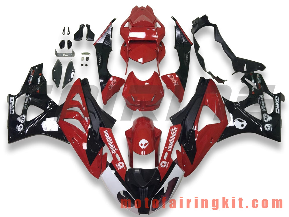 Kits de carenado aptos para S1000RR 2009 2010 2011 2012 2013 2014 S 1000 RR 09 10 11 12 13 14 Molde de inyección de plástico ABS Carrocería completa para motocicleta Carrocería de posventa Marco (rojo y negro) B042