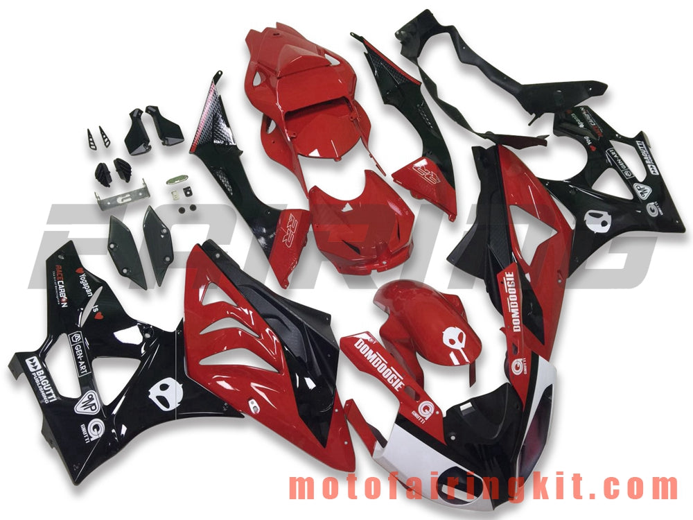 Kits de carenado aptos para S1000RR 2009 2010 2011 2012 2013 2014 S 1000 RR 09 10 11 12 13 14 Molde de inyección de plástico ABS Carrocería completa para motocicleta Carrocería de posventa Marco (rojo y negro) B042