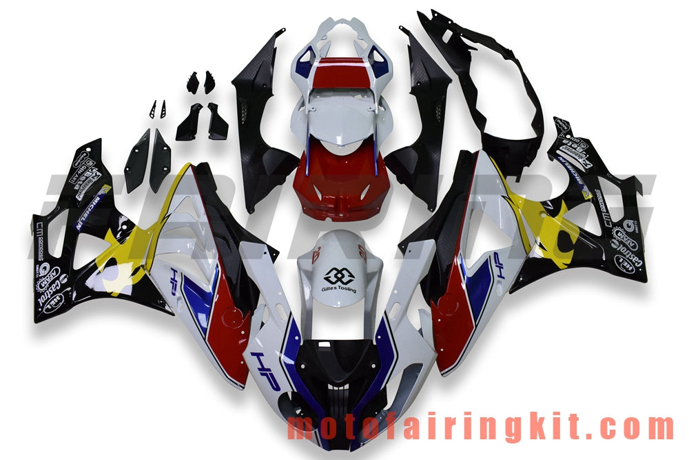 フェアリングキット S1000RR 2009 2010 2011 2012 2013 2014 S 1000 RR 09 10 11 12 13 14 プラスチック ABS 射出成型 完全なオートバイ車体 アフターマーケット車体フレーム (赤と黒) B044