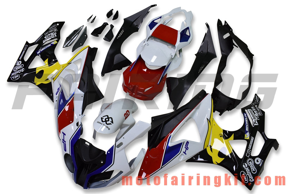 フェアリングキット S1000RR 2009 2010 2011 2012 2013 2014 S 1000 RR 09 10 11 12 13 14 プラスチック ABS 射出成型 完全なオートバイ車体 アフターマーケット車体フレーム (赤と黒) B044