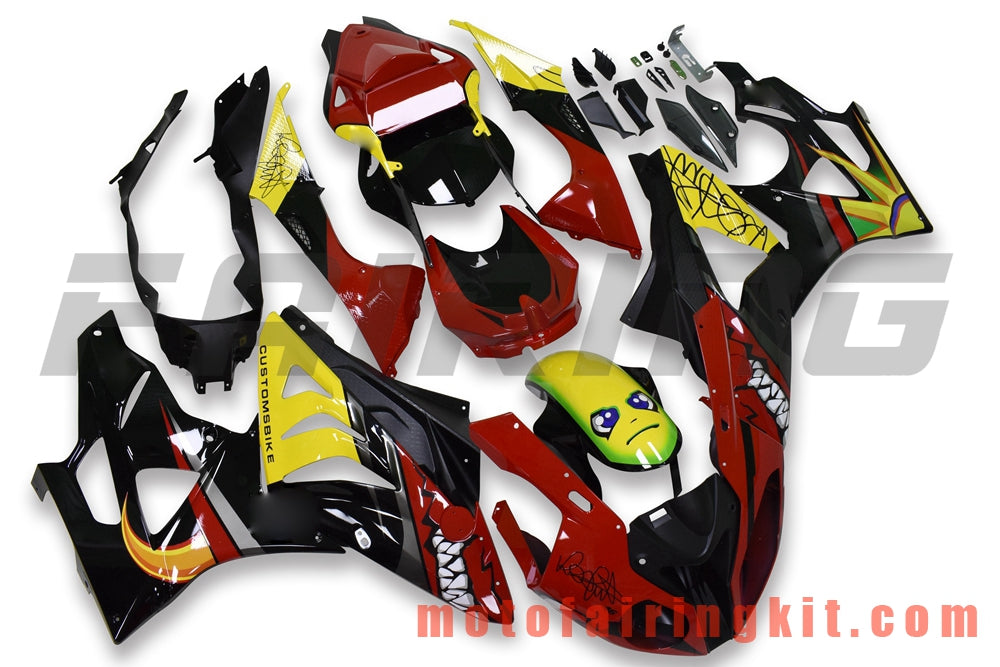 Fairing Kits Fit for S1000RR 2009 2010 2011 2012 2013 2014 S 1000 RR 09 10 11 12 13 14 Plastic ABS Injection Mold Complete Motorcycle Body Aftermarket Bodywork Frame (Red & Black) B045