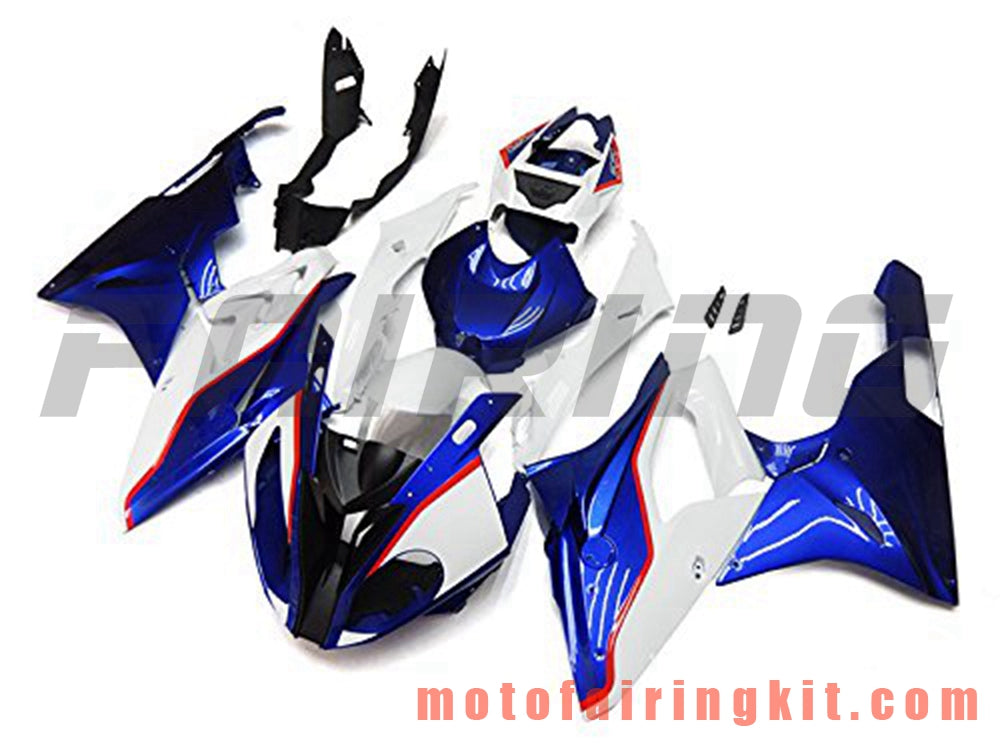 Kits de carenado aptos para S1000RR 2015 2016 S 1000 RR 15 16 Molde de inyección de plástico ABS Carrocería completa para motocicleta Carrocería del mercado de accesorios Marco (azul y blanco) B001