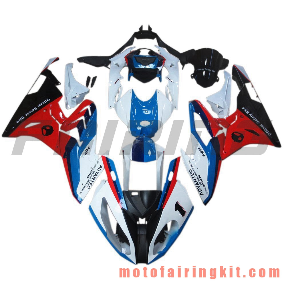 Kits de carenado aptos para S1000RR 2015 2016 S 1000 RR 15 16 Molde de inyección de plástico ABS Carrocería completa para motocicleta Carrocería del mercado de accesorios Marco (blanco y rojo) B002