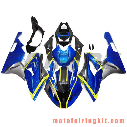 Kits de carenado aptos para S1000RR 2015 2016 S 1000 RR 15 16 Molde de inyección de plástico ABS Carrocería completa para motocicleta Carrocería del mercado de accesorios Marco (azul y gris) B005