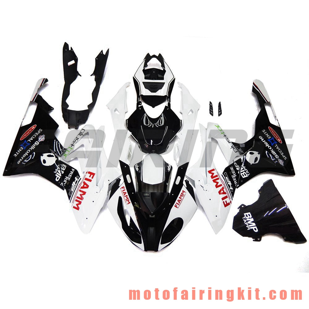 フェアリングキット S1000RR 2015 2016 S 1000 RR 15 16 プラスチック ABS 射出成形 完全なオートバイボディ アフターマーケットボディワークフレーム (ブラック &amp; ホワイト) B006