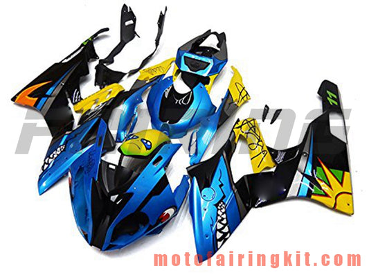 Kits de carenado aptos para S1000RR 2015 2016 S 1000 RR 15 16 Molde de inyección de plástico ABS Carrocería completa para motocicleta Carrocería del mercado de accesorios Marco (azul y amarillo) B008