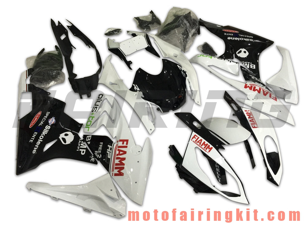 Kits de carenado aptos para S1000RR 2015 2016 S 1000 RR 15 16 Molde de inyección de plástico ABS Carrocería completa para motocicleta Marco de carrocería de posventa (blanco y negro) B010