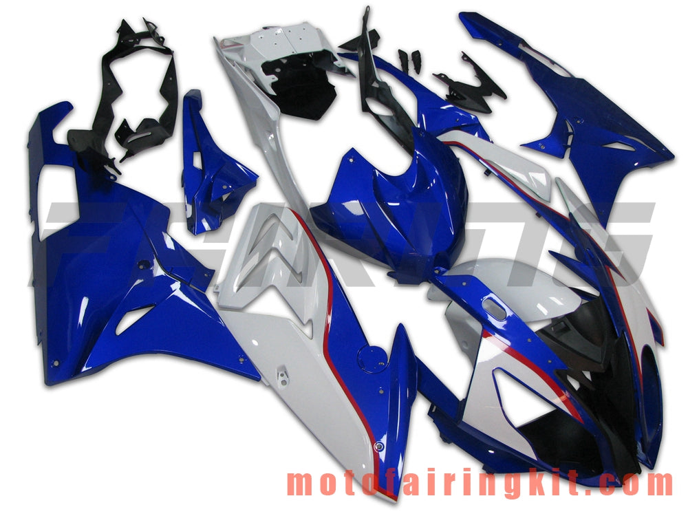 Kits de carenado aptos para S1000RR 2015 2016 S 1000 RR 15 16 Molde de inyección de plástico ABS Carrocería completa para motocicleta Carrocería del mercado de accesorios Marco (azul y blanco) B011