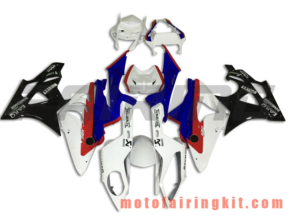 Fairing Kits Fit for S1000RR 2015 2016 S 1000 RR 15 16 Plastic ABS Injection Mold Complete Motorcycle Body Aftermarket Bodywork Frame (White & Blue) B012