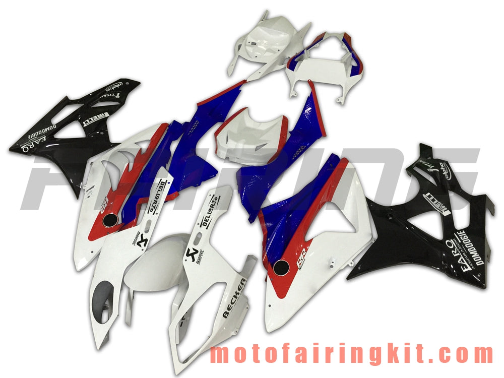 Fairing Kits Fit for S1000RR 2015 2016 S 1000 RR 15 16 Plastic ABS Injection Mold Complete Motorcycle Body Aftermarket Bodywork Frame (White & Blue) B012