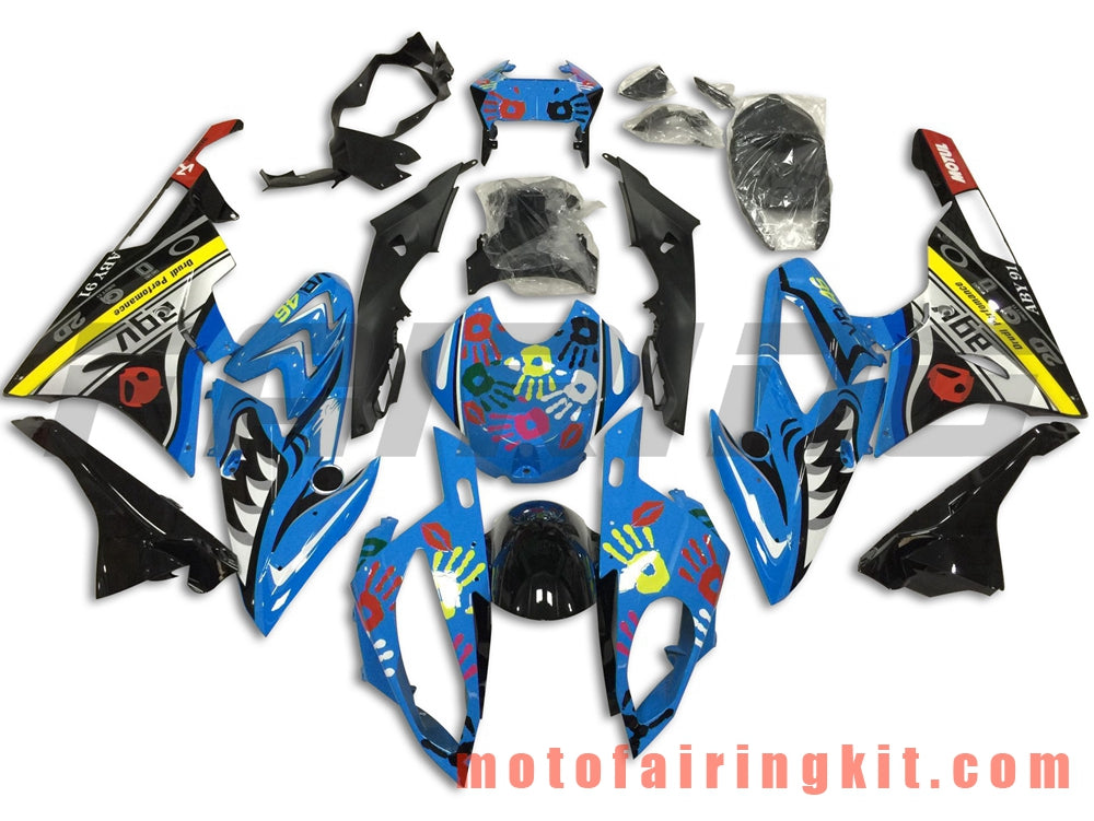 Fairing Kits Fit for S1000RR 2015 2016 S 1000 RR 15 16 Plastic ABS Injection Mold Complete Motorcycle Body Aftermarket Bodywork Frame (Blue & Black) B013