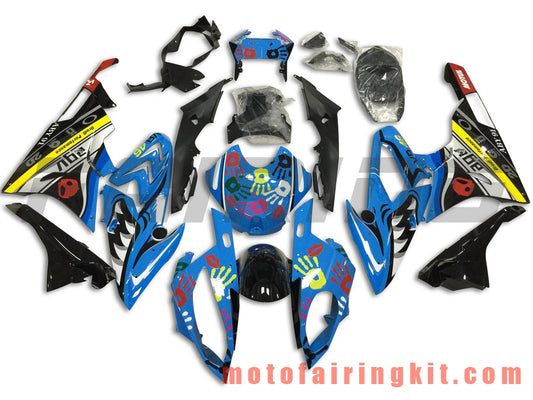 Fairing Kits Fit for S1000RR 2015 2016 S 1000 RR 15 16 Plastic ABS Injection Mold Complete Motorcycle Body Aftermarket Bodywork Frame (Blue & Black) B013