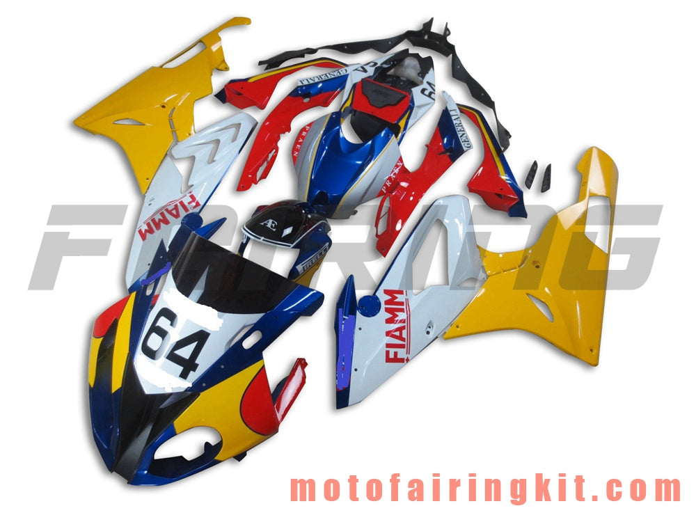 Kits de carenado aptos para S1000RR 2015 2016 S 1000 RR 15 16 Molde de inyección de plástico ABS Carrocería completa para motocicleta Carrocería del mercado de accesorios Marco (amarillo y blanco) B014