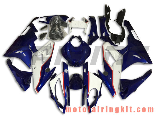 Kits de carenado aptos para S1000RR 2015 2016 S 1000 RR 15 16 Molde de inyección de plástico ABS Carrocería completa para motocicleta Carrocería del mercado de accesorios Marco (azul y blanco) B016