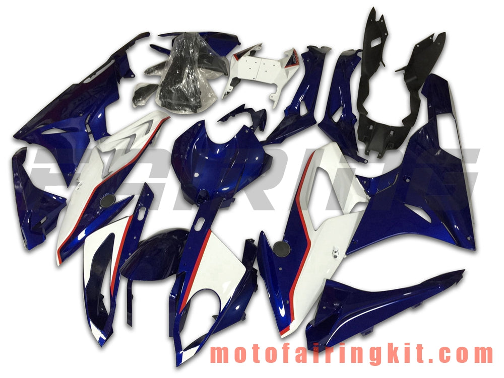 Kits de carenado aptos para S1000RR 2015 2016 S 1000 RR 15 16 Molde de inyección de plástico ABS Carrocería completa para motocicleta Carrocería del mercado de accesorios Marco (azul y blanco) B016