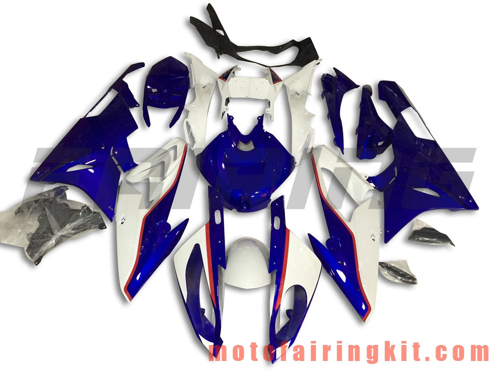 Fairing Kits Fit for S1000RR 2015 2016 S 1000 RR 15 16 Plastic ABS Injection Mold Complete Motorcycle Body Aftermarket Bodywork Frame (Blue & White) B017