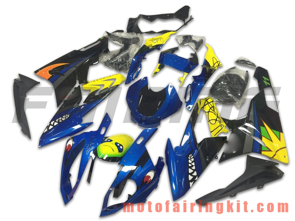 Kits de carenado aptos para S1000RR 2015 2016 S 1000 RR 15 16 Molde de inyección de plástico ABS Carrocería completa para motocicleta Carrocería del mercado de accesorios Marco (azul y amarillo) B019