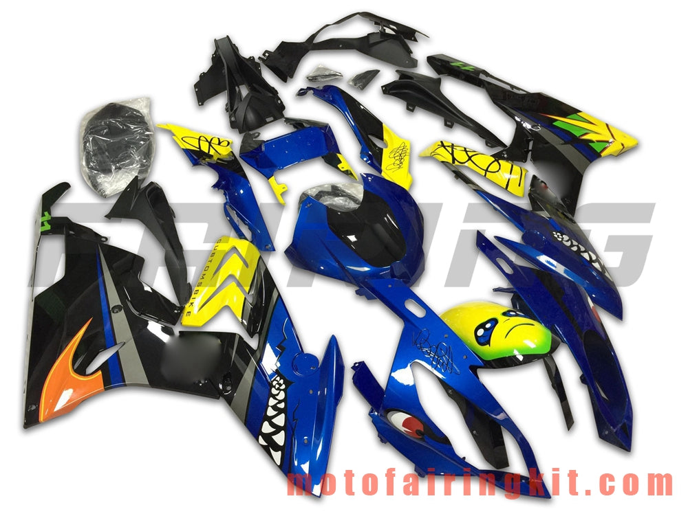 Kits de carenado aptos para S1000RR 2015 2016 S 1000 RR 15 16 Molde de inyección de plástico ABS Carrocería completa para motocicleta Carrocería del mercado de accesorios Marco (azul y amarillo) B020