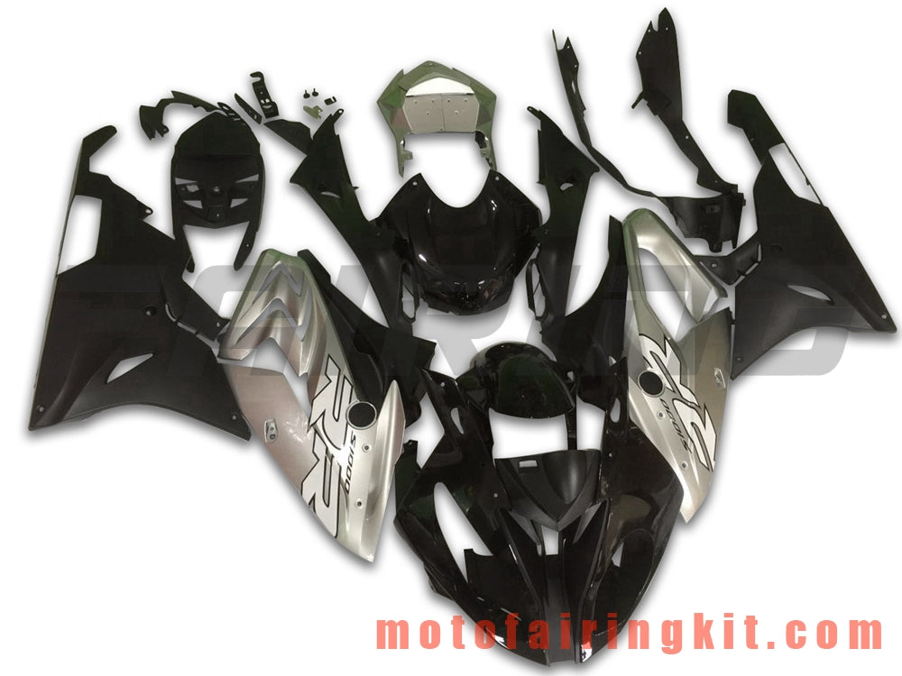 Fairing Kits Fit for S1000RR 2015 2016 S 1000 RR 15 16 Plastic ABS Injection Mold Complete Motorcycle Body Aftermarket Bodywork Frame (Black & Silver) B022