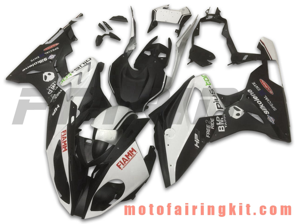 Kits de carenado aptos para S1000RR 2015 2016 S 1000 RR 15 16 Molde de inyección de plástico ABS Carrocería completa para motocicleta Marco de carrocería de posventa (blanco y negro) B023