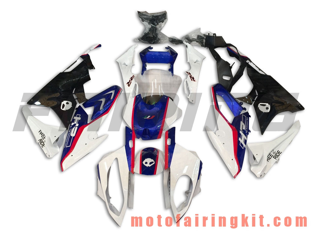 Fairing Kits Fit for S1000RR 2015 2016 S 1000 RR 15 16 Plastic ABS Injection Mold Complete Motorcycle Body Aftermarket Bodywork Frame (White & Blue) B025