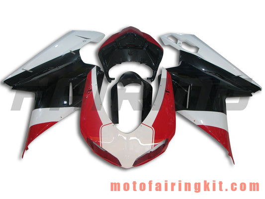 Fairing Kits Fit for 1098 848 1198 2007 2008 2009 2010 2011 2012 Plastic ABS Injection Mold Complete Motorcycle Body Aftermarket Bodywork Frame (Black & Red) B014