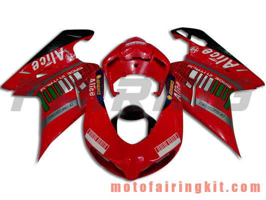 Fairing Kits Fit for 1098 848 1198 2007 2008 2009 2010 2011 2012 Plastic ABS Injection Mold Complete Motorcycle Body Aftermarket Bodywork Frame (Red & Black) B023