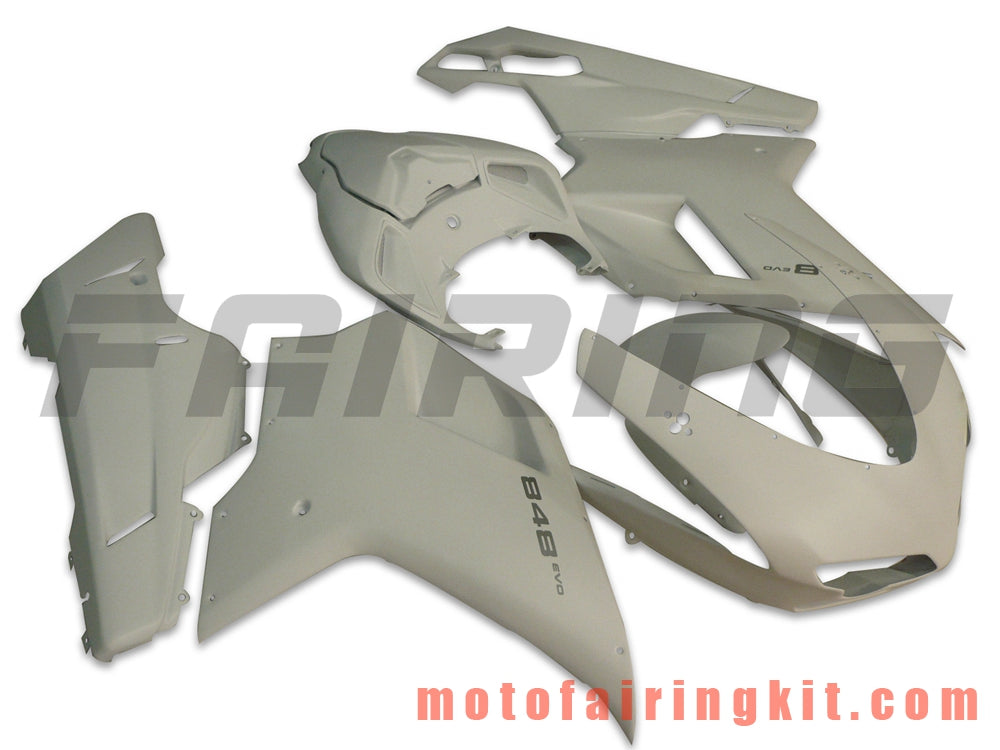 Fairing Kits Fit for 1098 848 1198 2007 2008 2009 2010 2011 2012 Plastic ABS Injection Mold Complete Motorcycle Body Aftermarket Bodywork Frame (White) B027