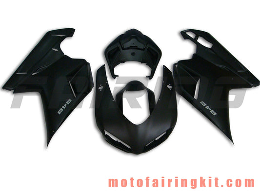 Fairing Kits Fit for 1098 848 1198 2007 2008 2009 2010 2011 2012 Plastic ABS Injection Mold Complete Motorcycle Body Aftermarket Bodywork Frame (Black) B028