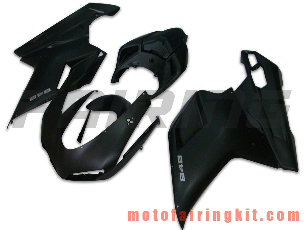 Fairing Kits Fit for 1098 848 1198 2007 2008 2009 2010 2011 2012 Plastic ABS Injection Mold Complete Motorcycle Body Aftermarket Bodywork Frame (Black) B028