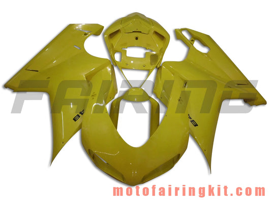 Fairing Kits Fit for 1098 848 1198 2007 2008 2009 2010 2011 2012 Plastic ABS Injection Mold Complete Motorcycle Body Aftermarket Bodywork Frame (Yellow) B035