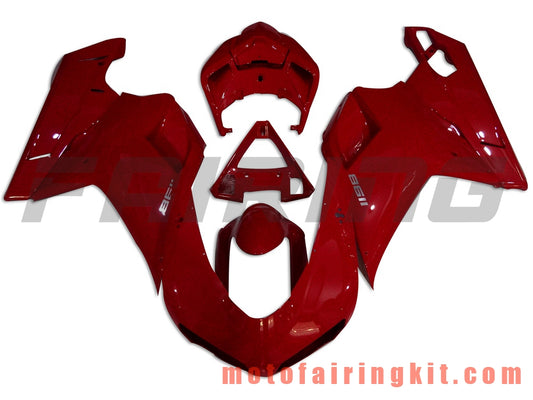 Fairing Kits Fit for 1098 848 1198 2007 2008 2009 2010 2011 2012 Plastic ABS Injection Mold Complete Motorcycle Body Aftermarket Bodywork Frame (Red) B056