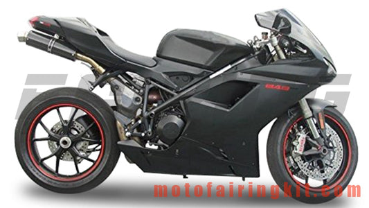 Kits de carenado aptos para 1098 848 1198 2007 2008 2009 2010 2011 2012 Molde de inyección de plástico ABS Carrocería completa para motocicleta Marco de carrocería de posventa (negro) B067