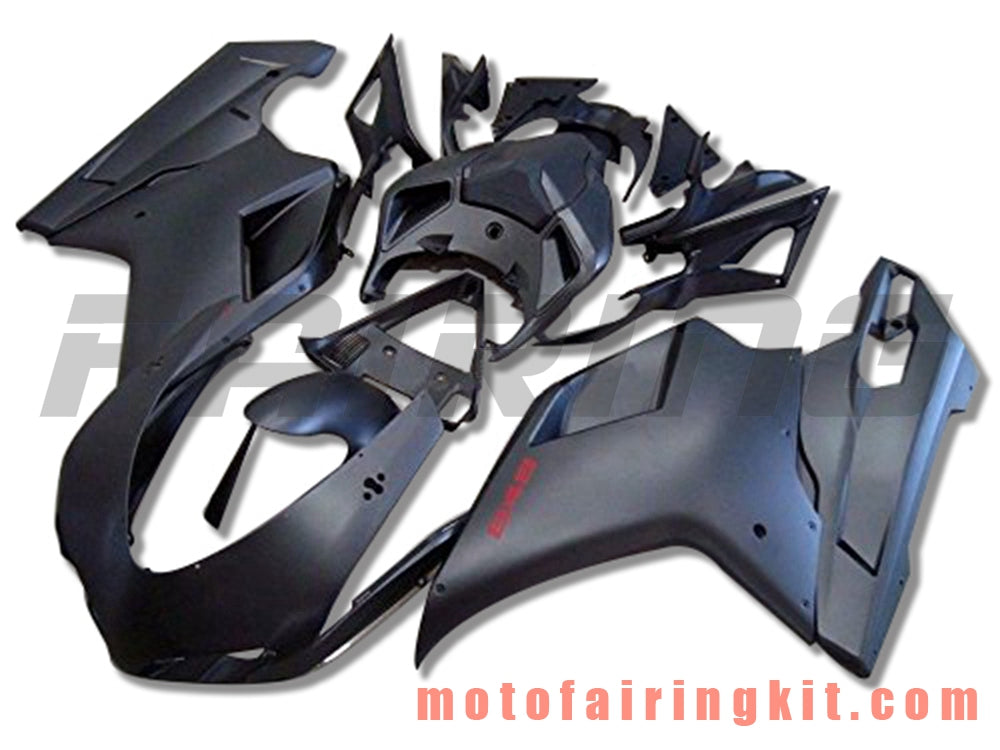 Fairing Kits Fit for 1098 848 1198 2007 2008 2009 2010 2011 2012 Plastic ABS Injection Mold Complete Motorcycle Body Aftermarket Bodywork Frame (Black) B067