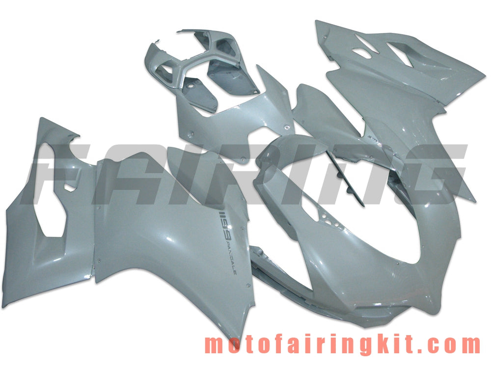 Kits de carenado aptos para 899 1199 2012 2013 12 13 Molde de inyección de plástico ABS Carrocería completa para motocicleta Marco de carrocería de posventa (blanco) B002