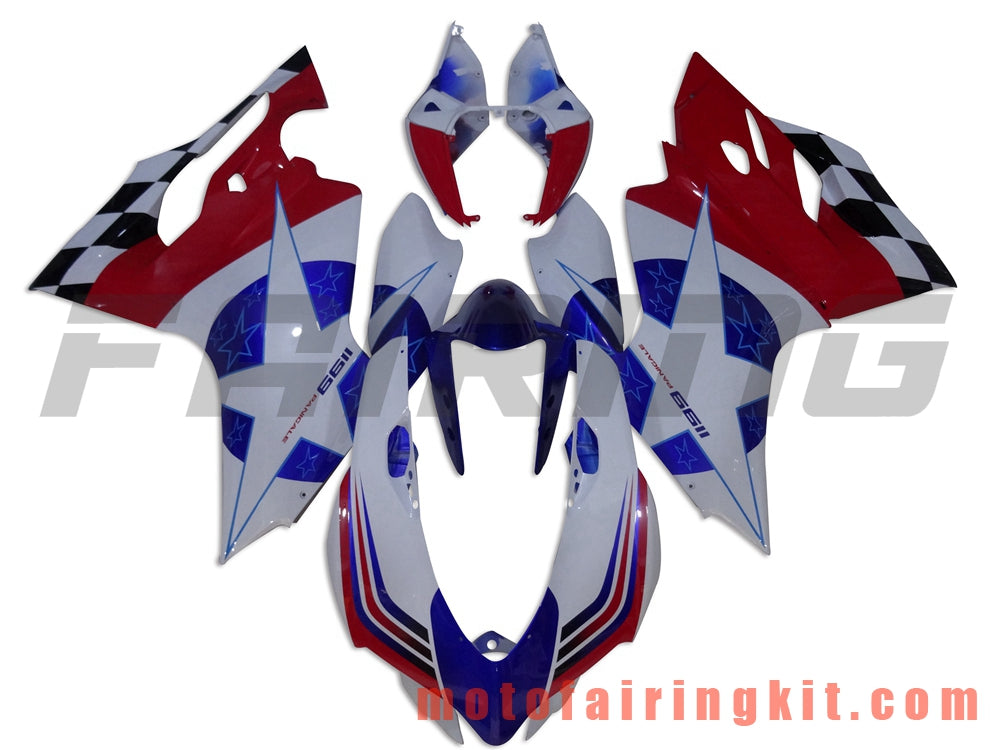 Fairing Kits Fit for 899 1199 2012 2013 12 13 Plastic ABS Injection Mold Complete Motorcycle Body Aftermarket Bodywork Frame (Red & Blue) B004