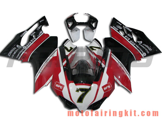 Fairing Kits Fit for 899 1199 2012 2013 12 13 Plastic ABS Injection Mold Complete Motorcycle Body Aftermarket Bodywork Frame (Red & Black) B006