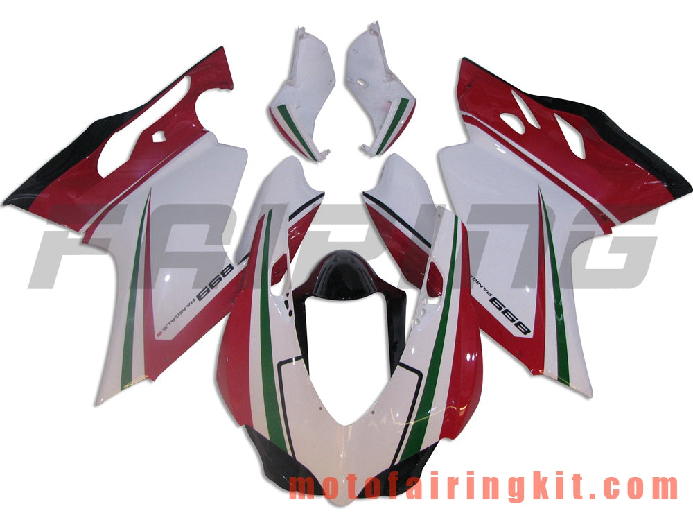 Fairing Kits Fit for 899 1199 2012 2013 12 13 Plastic ABS Injection Mold Complete Motorcycle Body Aftermarket Bodywork Frame (White & Red) B007