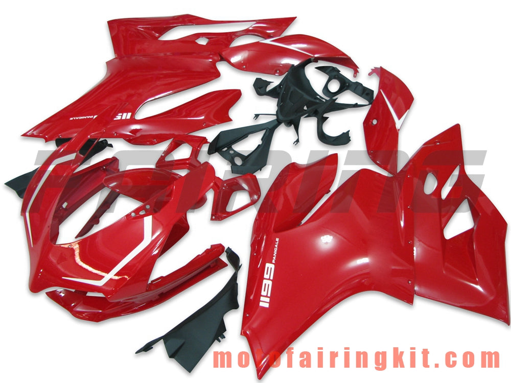 Kits de carenado aptos para 899 1199 2012 2013 12 13 Molde de inyección de plástico ABS Carrocería completa para motocicleta Carrocería del mercado de accesorios Marco (rojo) B010