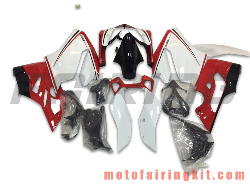 Fairing Kits Fit for 899 1199 2012 2013 12 13 Plastic ABS Injection Mold Complete Motorcycle Body Aftermarket Bodywork Frame (White & Red) B019