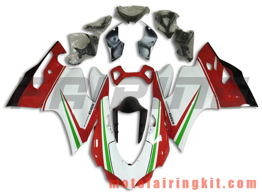 Kits de carenado aptos para 899 1199 2012 2013 12 13 Molde de inyección de plástico ABS Carrocería completa para motocicleta Marco de carrocería de posventa (blanco y rojo) B023