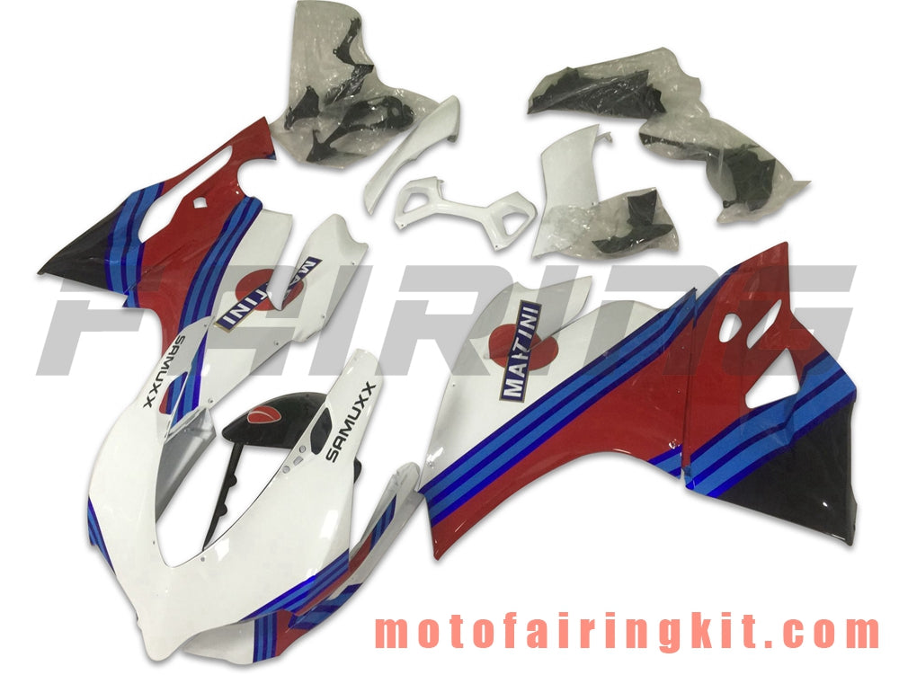 Kits de carenado aptos para 899 1199 2012 2013 12 13 Molde de inyección de plástico ABS Carrocería completa para motocicleta Marco de carrocería de posventa (blanco y rojo) B024