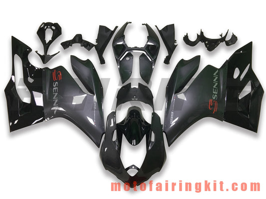 Fairing Kits Fit for 899 1199 2012 2013 12 13 Plastic ABS Injection Mold Complete Motorcycle Body Aftermarket Bodywork Frame (Gray & Black) B026