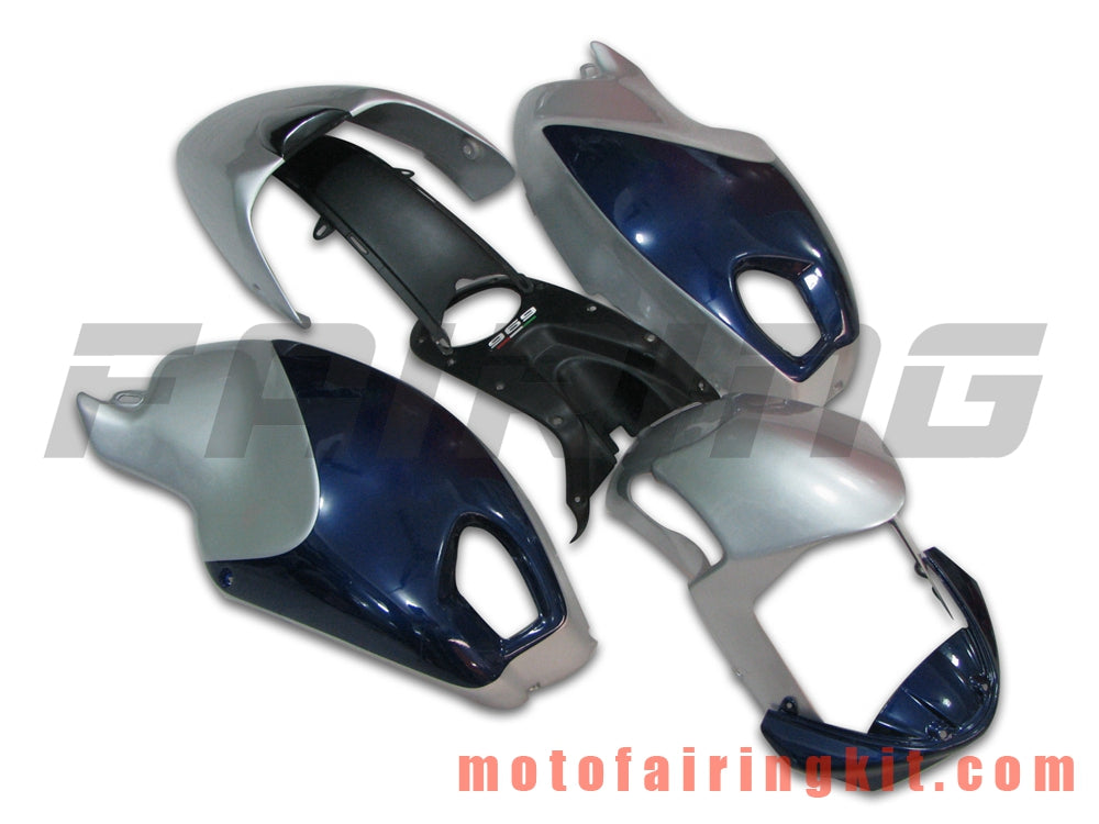 Kits de carenado aptos para 696 796 795 M1000 M1100 2009 2010 2011 2012 09 10 11 12 Molde de inyección de plástico ABS Carrocería completa para motocicleta Marco de carrocería de posventa (azul y plata) B004