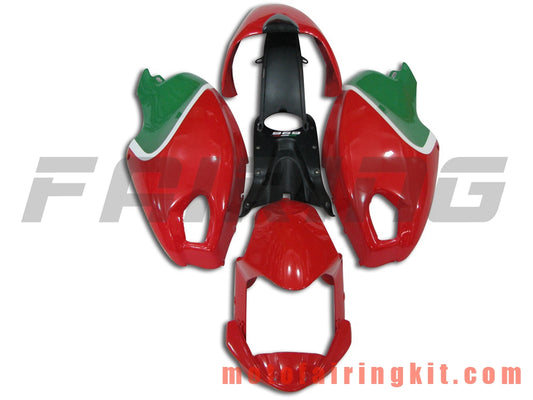 Fairing Kits Fit for 696 796 795 M1000 M1100 2009 2010 2011 2012 09 10 11 12 Plastic ABS Injection Mold Complete Motorcycle Body Aftermarket Bodywork Frame (Red & Green) B010